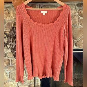 Ryegrass Rust Scalloped Top Size XL